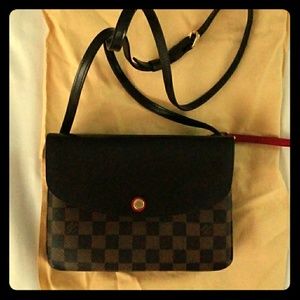 Louis Vuitton Twice Damier Ebene Cerise crossbody