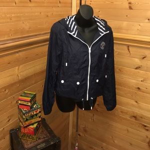 Abercrombie & Fitch short windbreaker jacket Navy