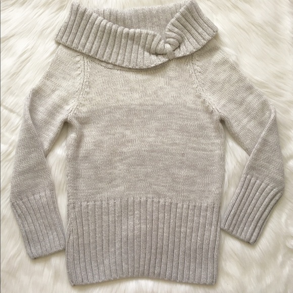 White House Black Market gray knitted sweater Med - Picture 1 of 3