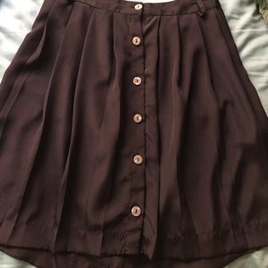 Pleated Black Skirt