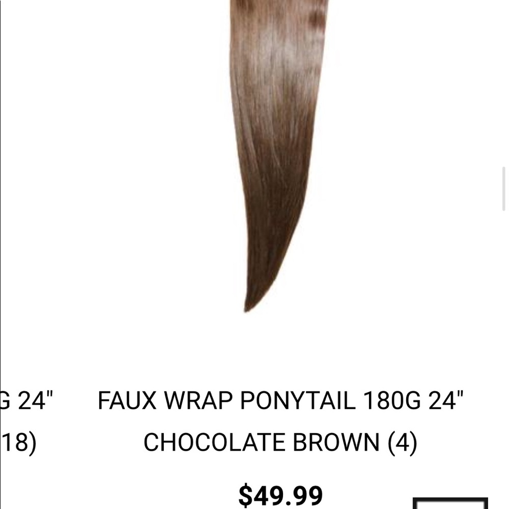 FINAL PRICE: Bellami Faux Wrap Ponytail 24”