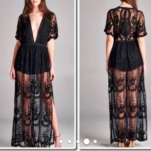 Honey Punch Lace Maxi Dress