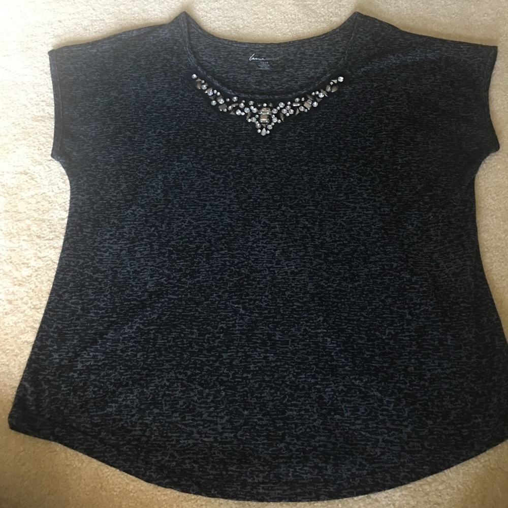 Lane Bryant 14/16 Black jeweled top