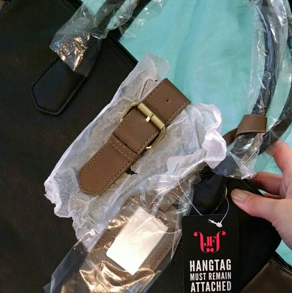 JustFab Brown/Black Bag - Picture 5 of 11