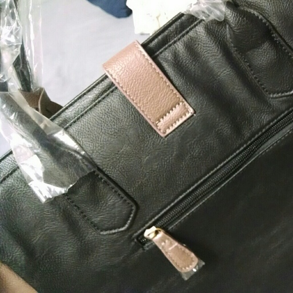 JustFab Brown/Black Bag - Picture 6 of 11