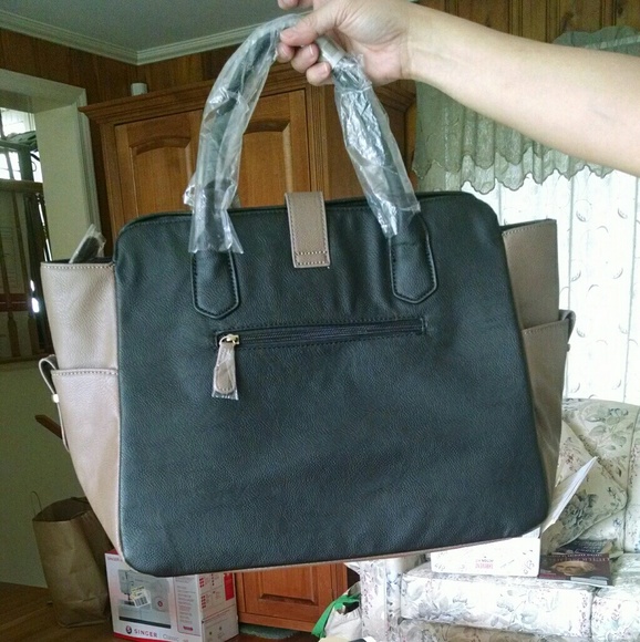 JustFab Brown/Black Bag - Picture 4 of 11
