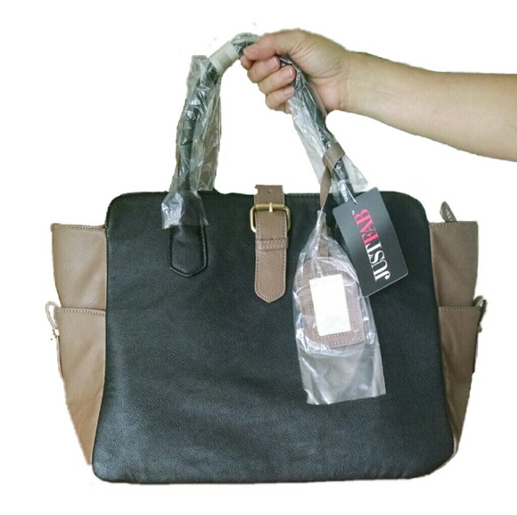 JustFab Brown/Black Bag - Picture 3 of 11