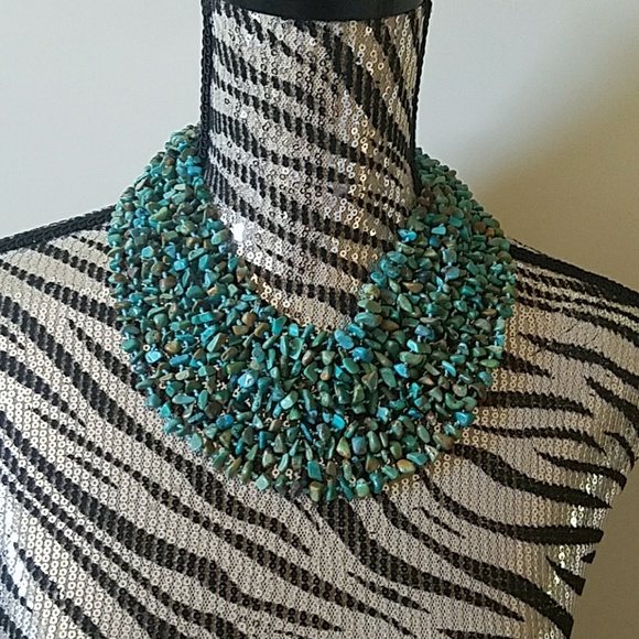 Jewelry - Genuine turquoise multi tier necklace