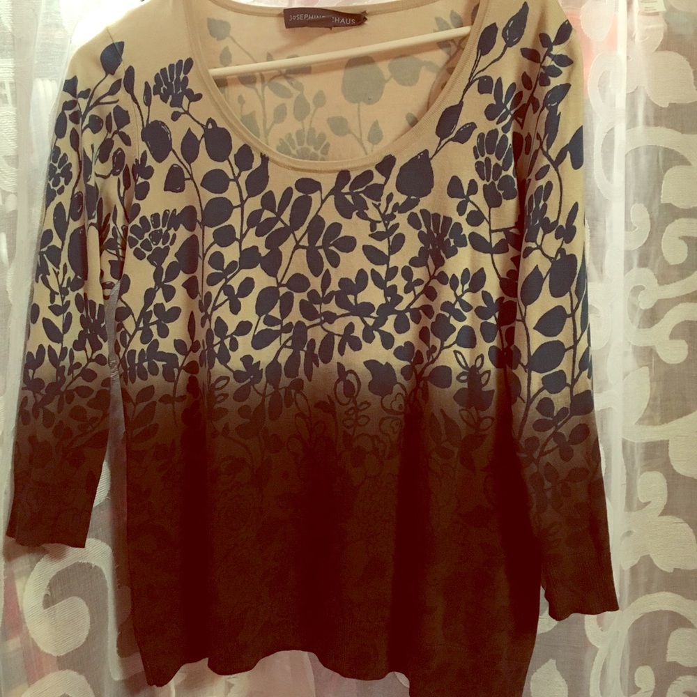 Very cute floral type ombré sweater