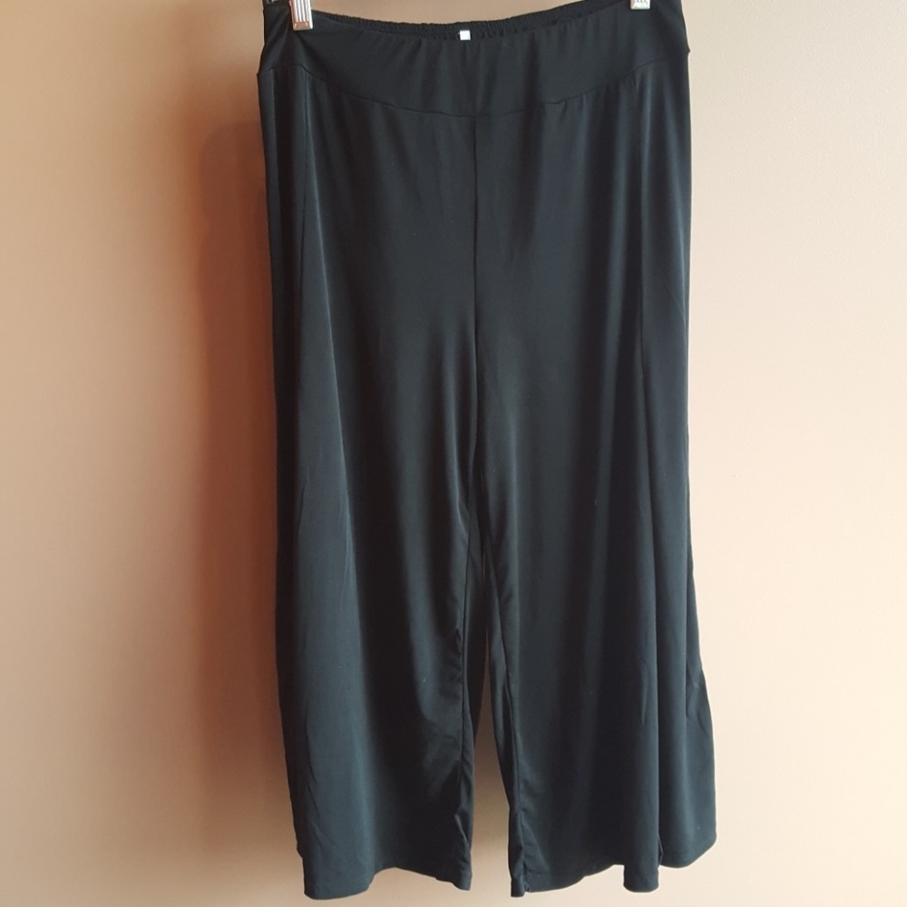 Black pants with slit