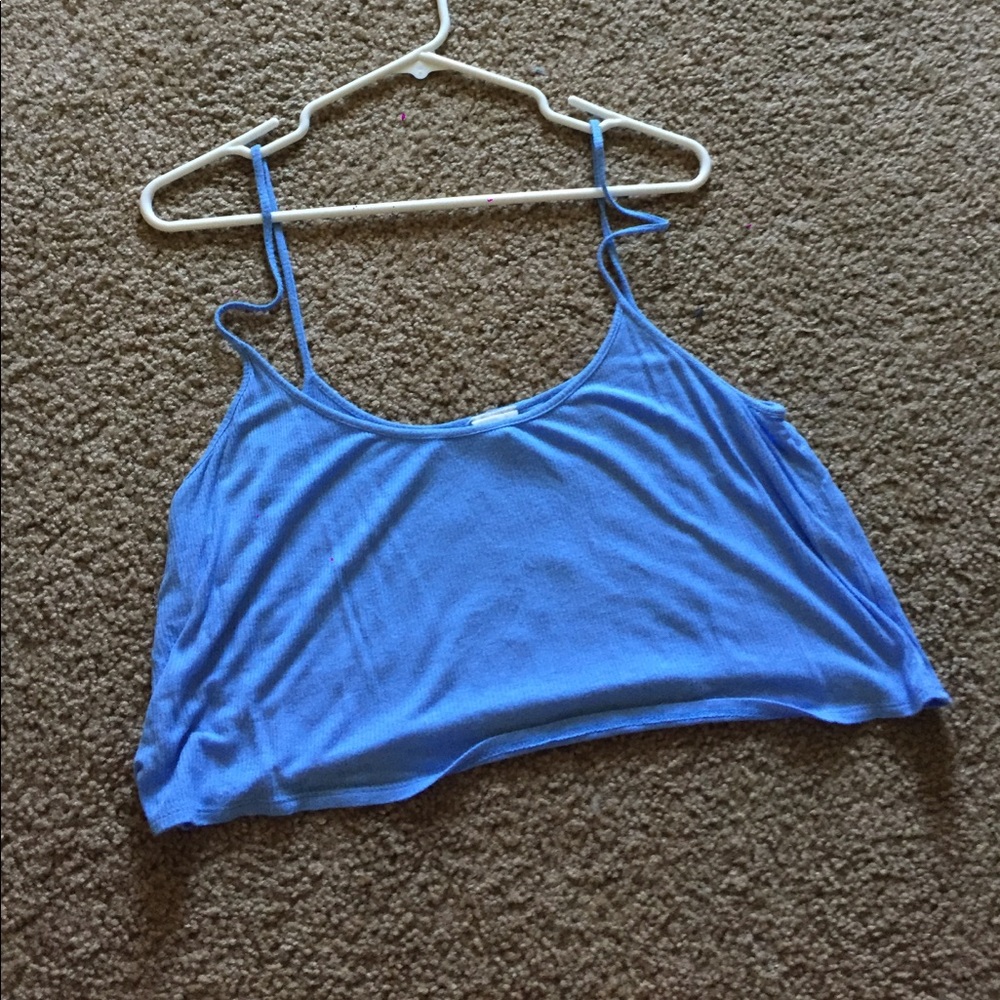 Blue cropped tank