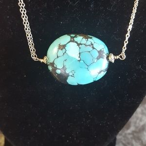 Natural stone necklace womens