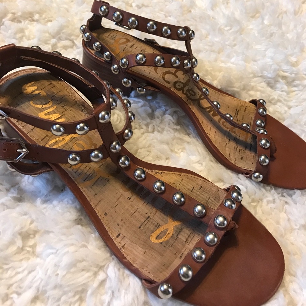 Sam Edelman studded “gladiator” heeled sandals!