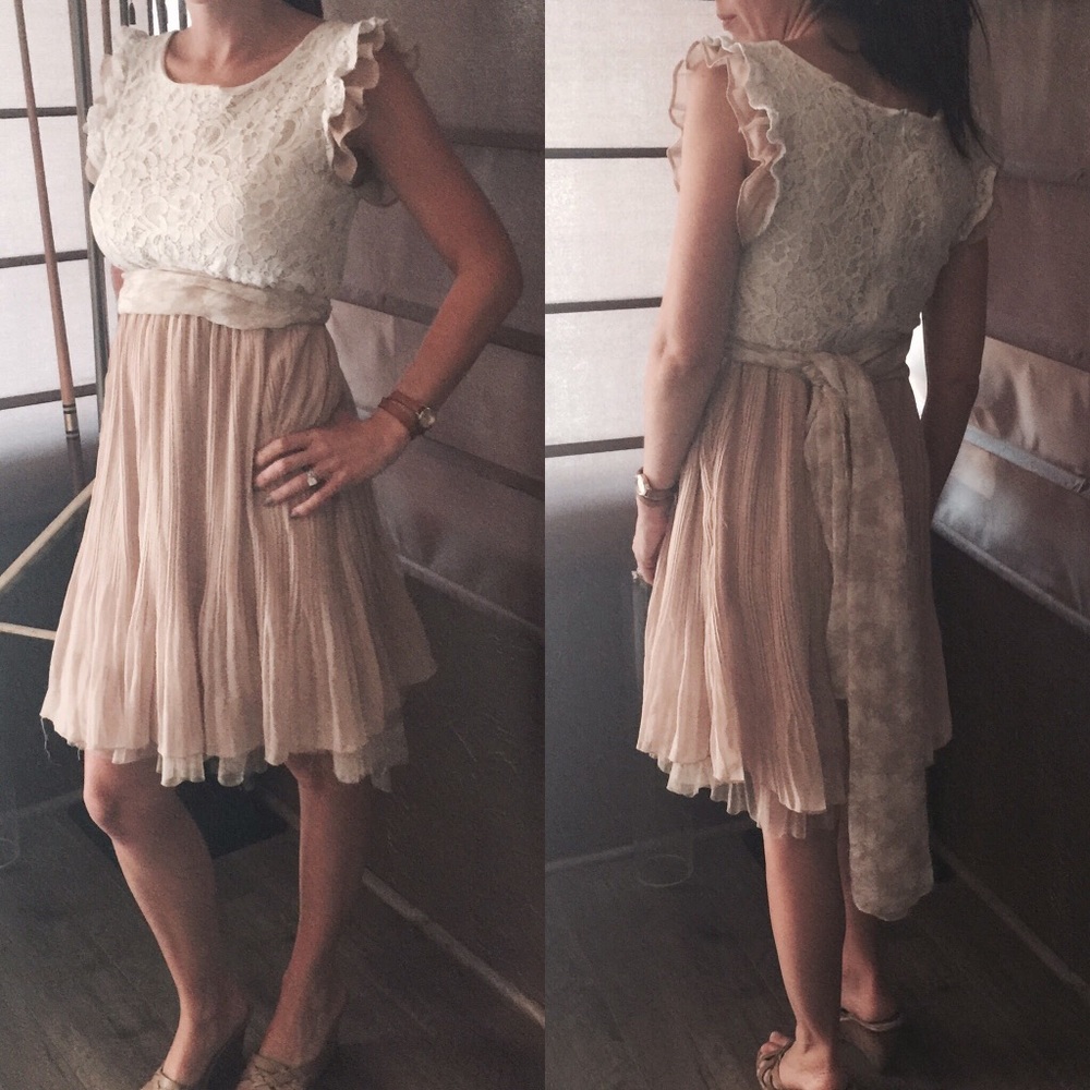 Ruffled Sleeve Dress