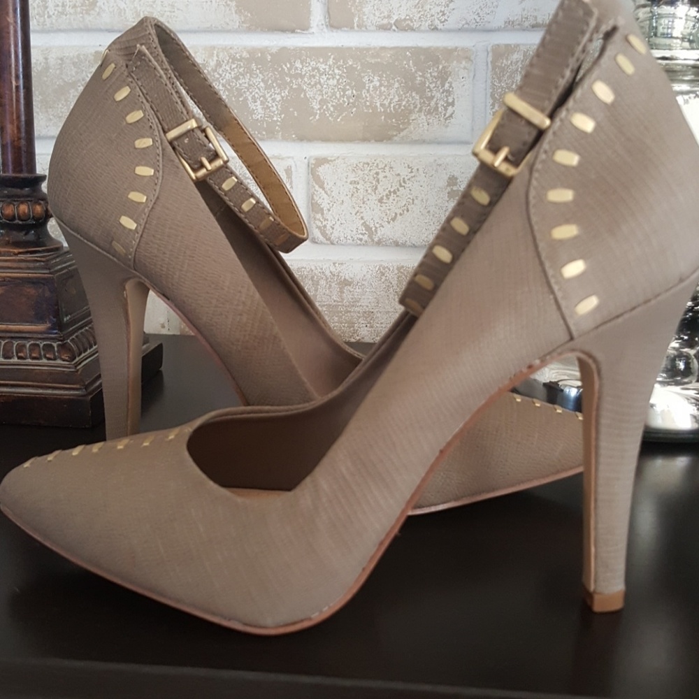Brass accent heels
