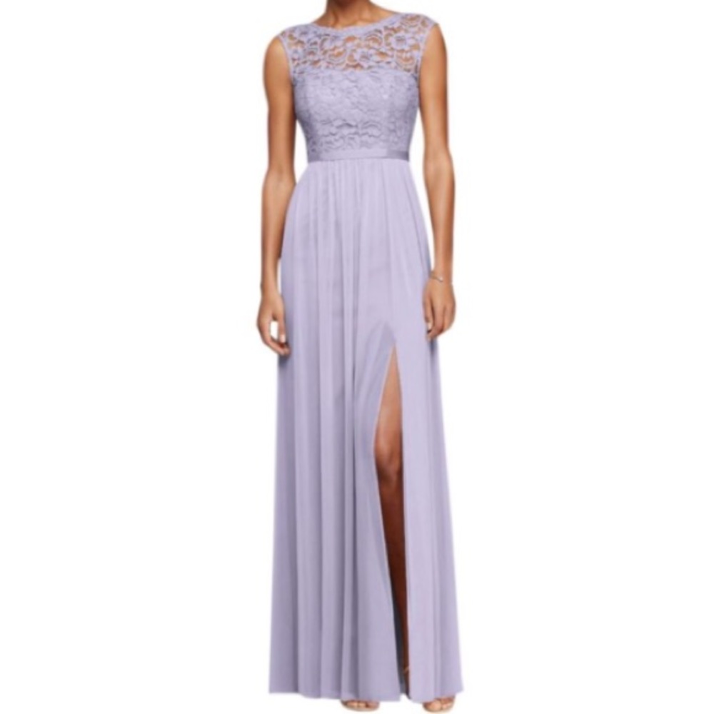 David's Bridal bridesmaid dress F19328 Iris