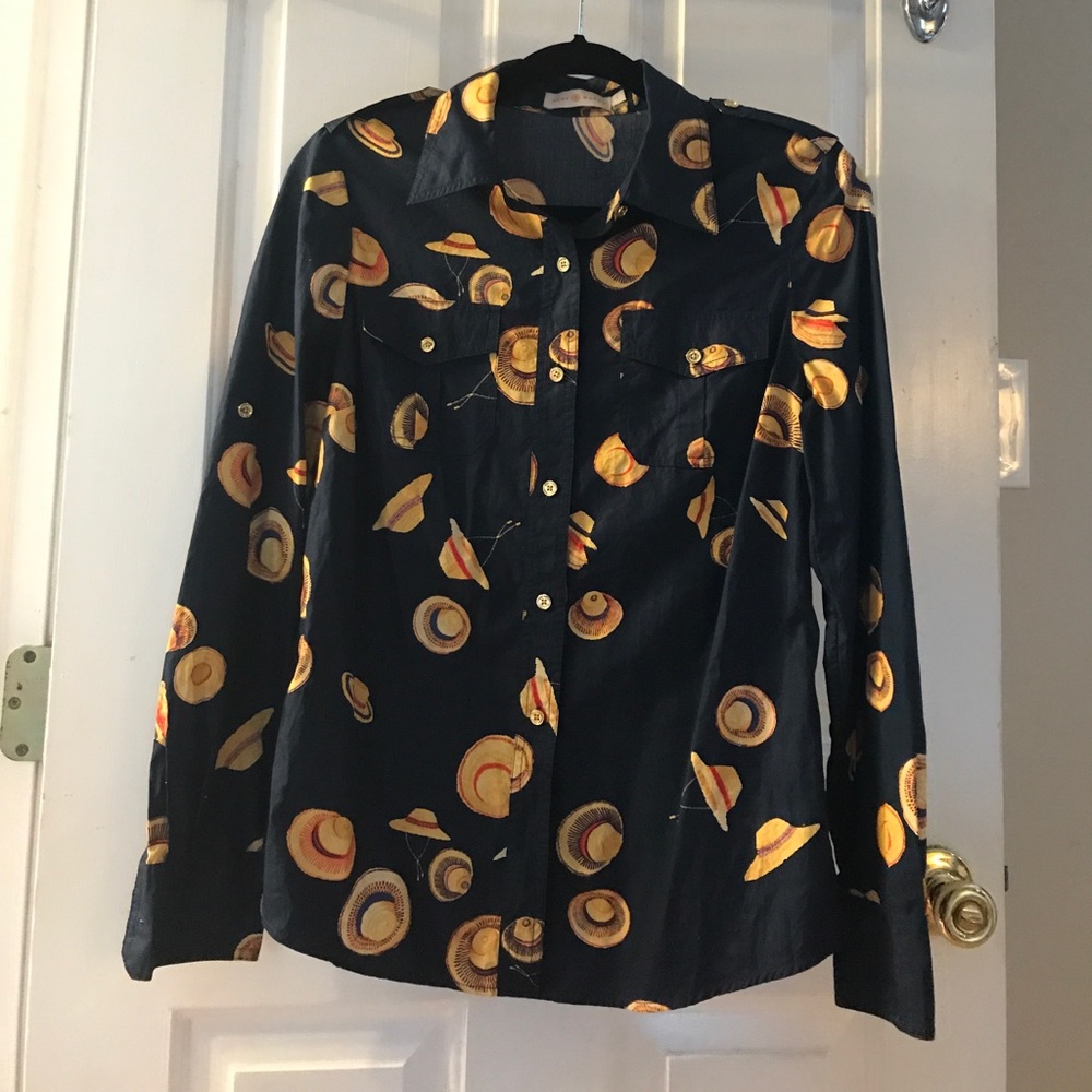 Tory Burch Navy Button down