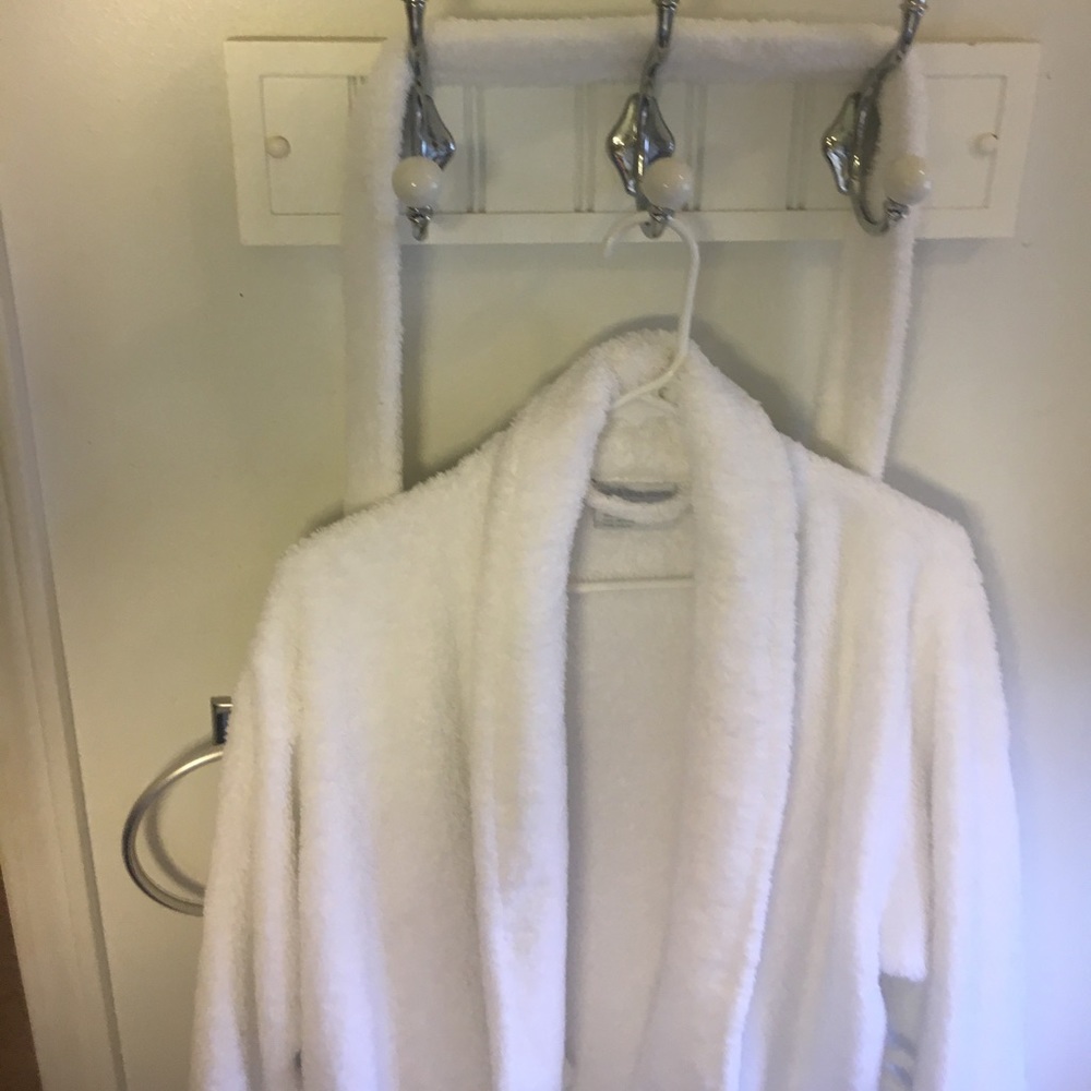 White super soft plush long Robe Bath & Body Works