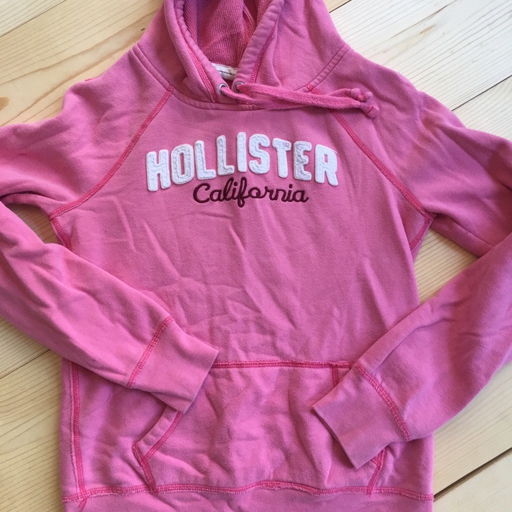 Hollister pink hoodie