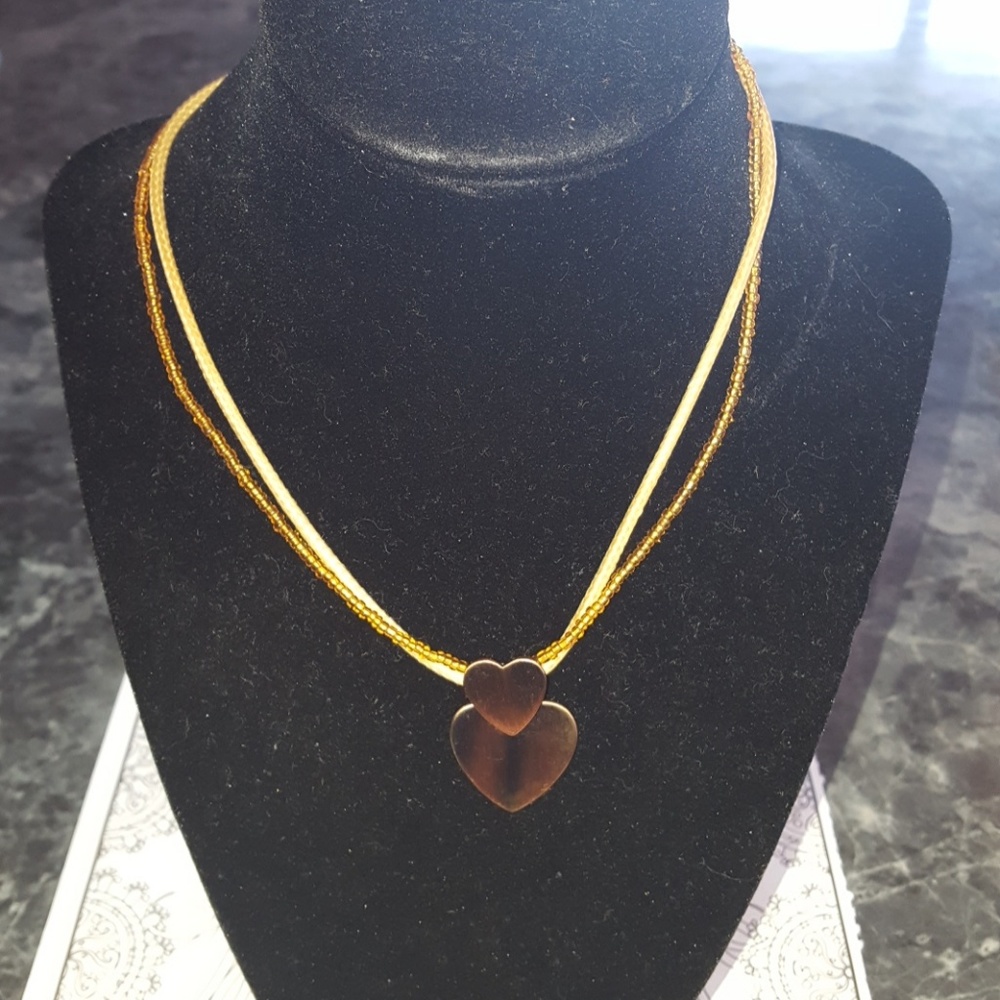 Heart necklace bead Copper Fashion Girls Summer