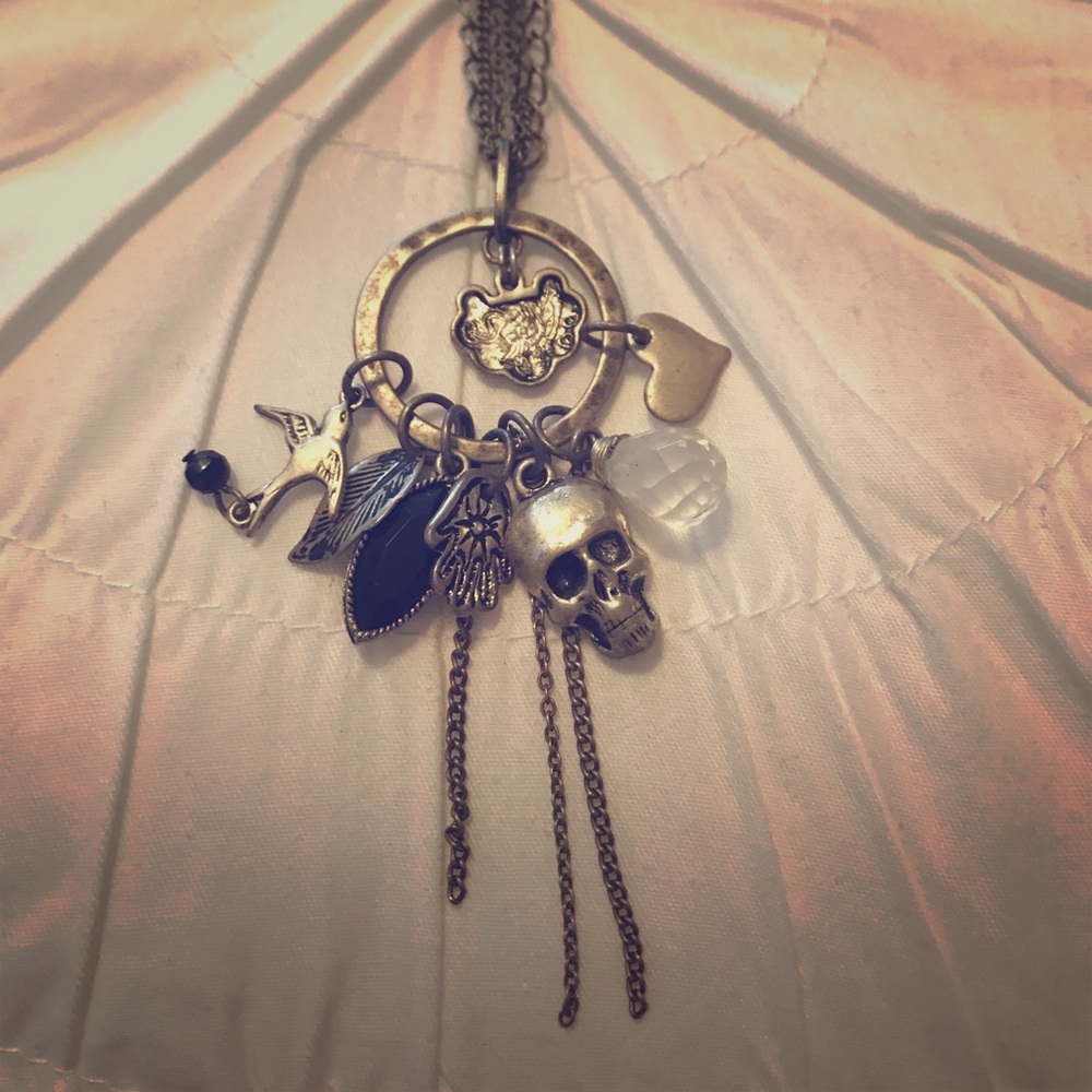 Dark charms necklace