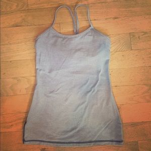 Lululemon Size 4 striped power Y tank