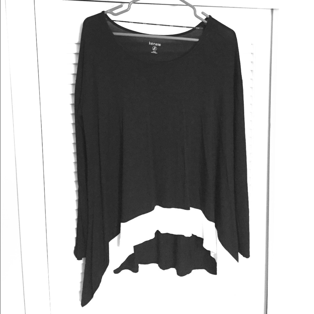 Black flowy tunic top