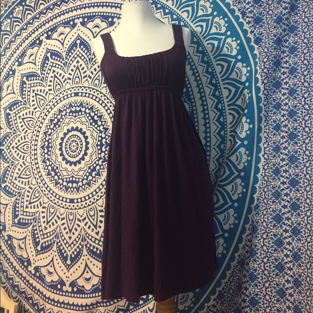 Purple knee length Dress
