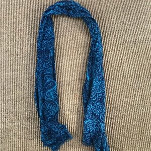 Blue scarf with light blue accents