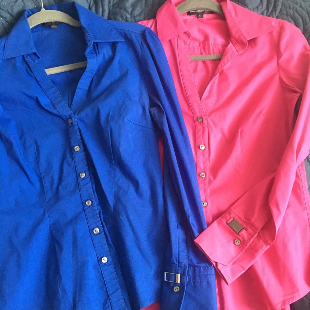 LOT OF 2 - Stretch Express Button-up Shirts