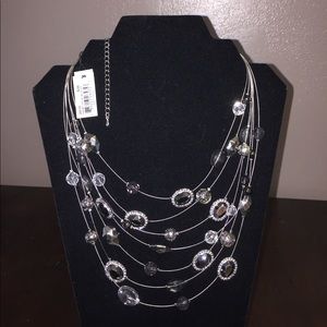 7 Strand Crystal Necklace