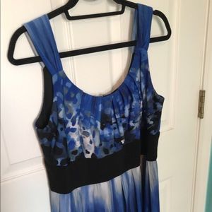 Dress barn size 14 black and blue dress
