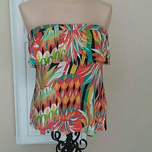 Pineapple Crown & Ivy Tube Top