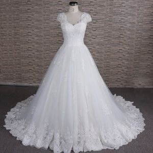 new cap sleeves wedding dress