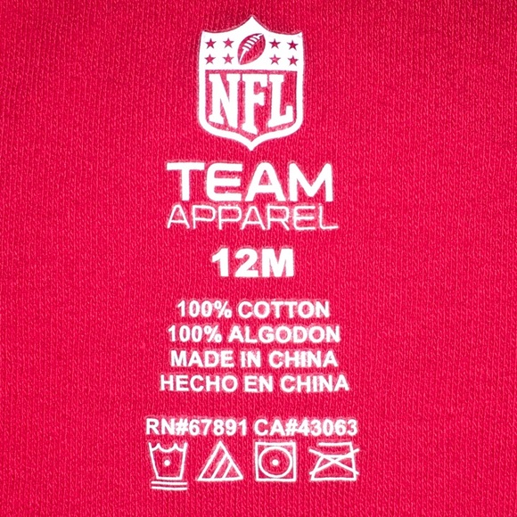 12 month KC Chiefs onsie - Picture 2 of 2