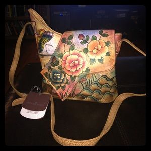 Brand New Anuschka Butterfly Crossbody