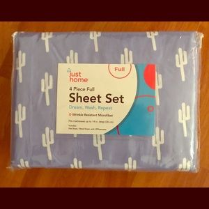 NEW Baby Blue & White Cactus Sheet Set! 🌵🌵🛏🛏