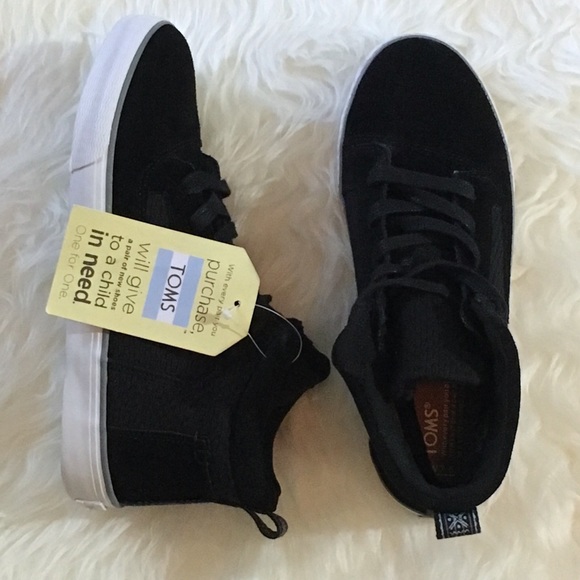 HP🎉 TOM’S NWT Camila High jet black canvas suede - Picture 7 of 8
