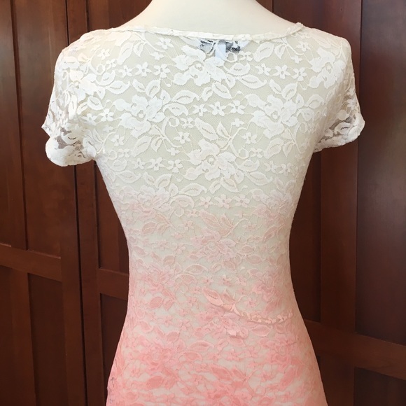 Lace Top with Offwhite to Peach Ombre - Picture 2 of 2