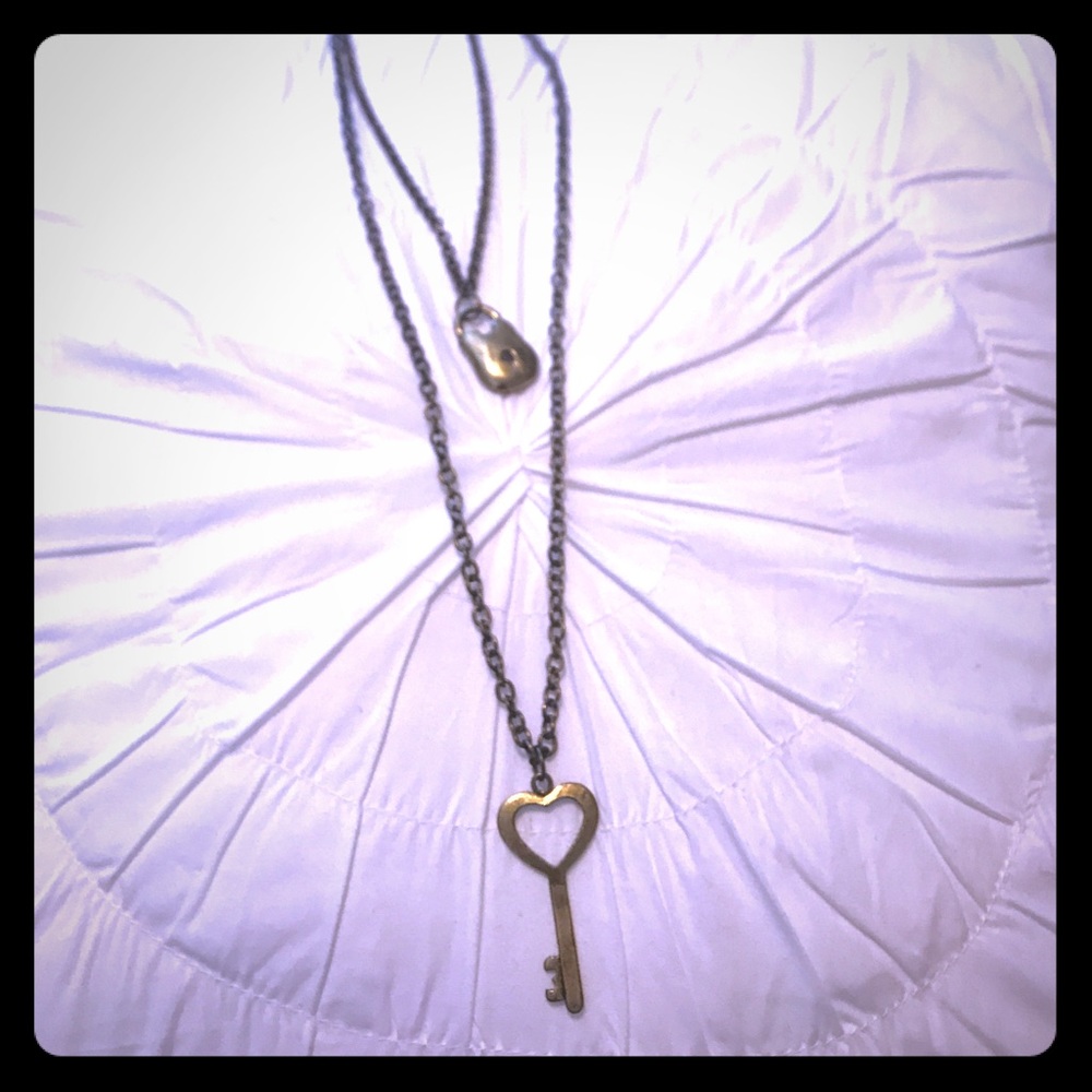 Lock and key vintage necklace