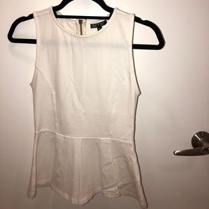 Topshop Tops - White peplum top Topshop Tops - White peplum top