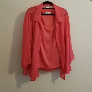 Pink double shirt