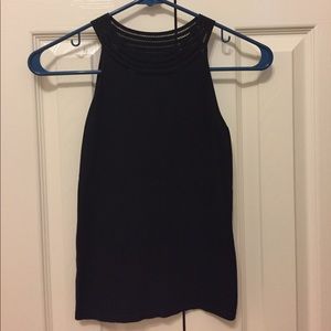 Ann Taylor Webbed-Neck Sleeveless Blouse