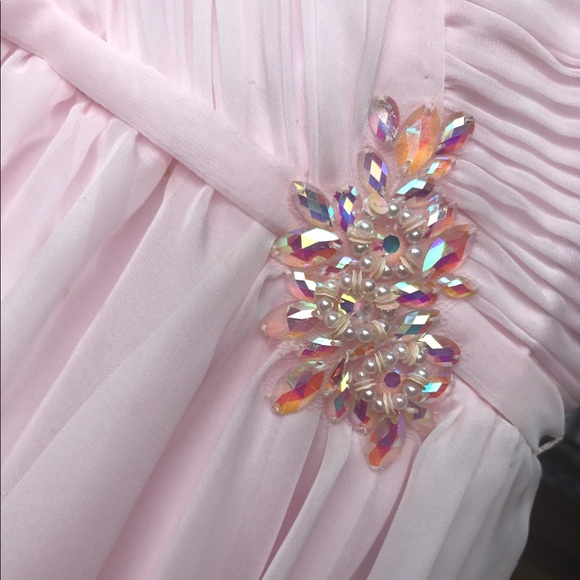 Girls Ruched A-Line Dress - Picture 3 of 5