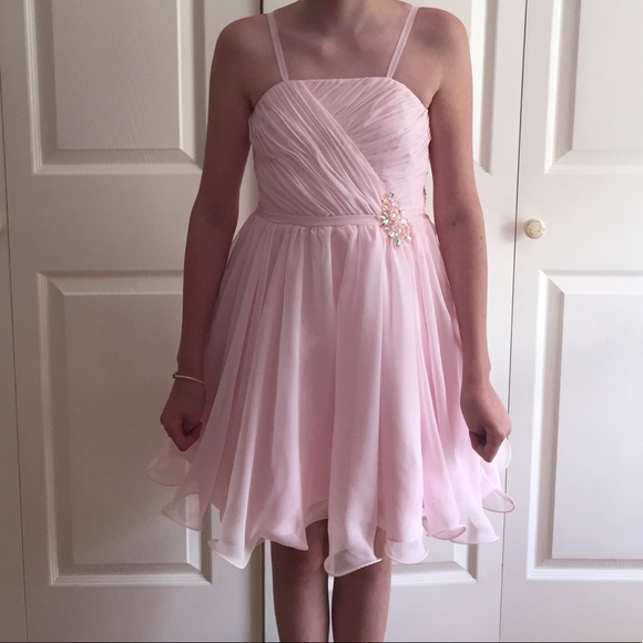 Girls Ruched A-Line Dress - Picture 5 of 5