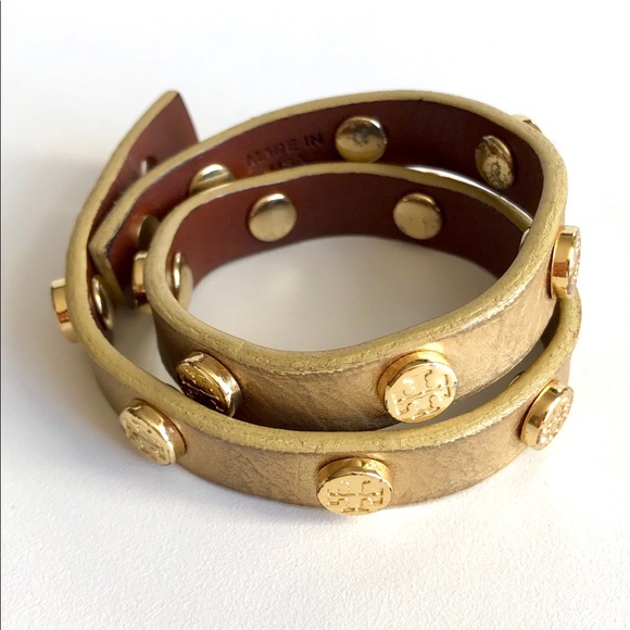 Tory Burch Jewelry - Tory Burch double wrap logo stud bracelet