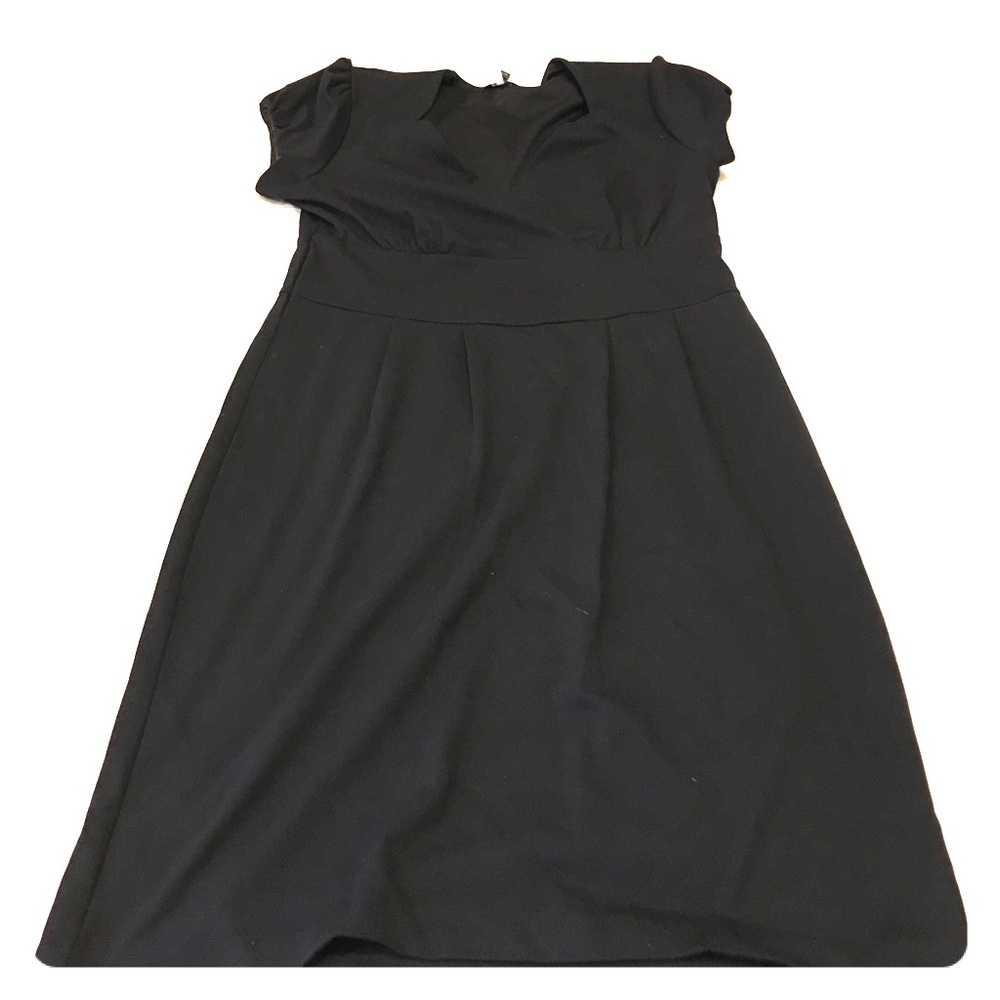 Banana Republic Black Knit V-Neck Dress L