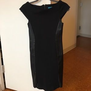 Alice + Olivia bodycon dress with leather detail