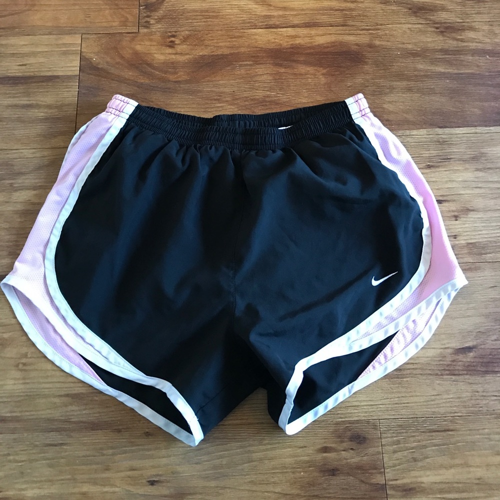 Nike Shorts - Baby Pink/White (Small)