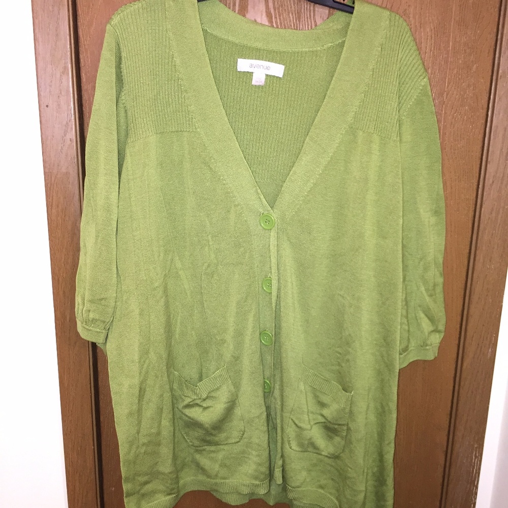 Avenue 3/4 sleeve cardigan w/ pockets